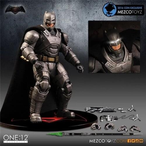 MEZCO Armor Bruce Wayne One : 12 Collective High Quality BJD PVC Action Figure Toy Doll Gift