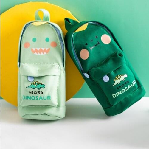 Cute Dinosaur School Pencil Case Girls Boys Pencilcase Kawaii Pen Holder Bag Pencilfolder Cartoon Stationery Bag Gifts for Kids