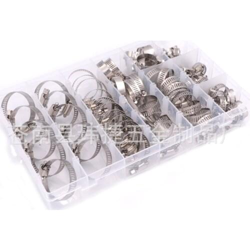 90/91pcs stainless steel single ear hose clamp clamp set with dual purpose screwdriver