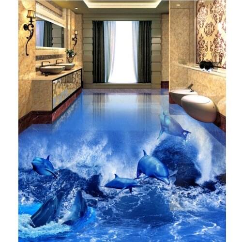 3D wall murals wallpaper floor 3D room wallpaper floor Custom Photo self-adhesive 3D floor PVC waterproof floor