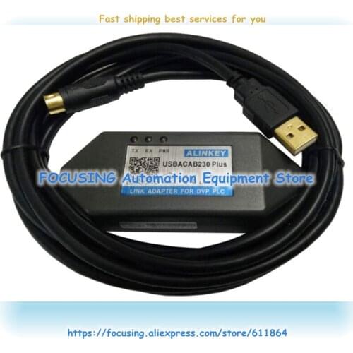 2017 New PLC Programming USBACAB230 USB Cable DVP USB-ACAB230