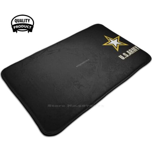 U.S. Army Star - - Yellow And Black Outline 3D Soft Non-Slip Mat Rug Carpet Foot Pad Enigmaticone Navy Armed Forces Marine