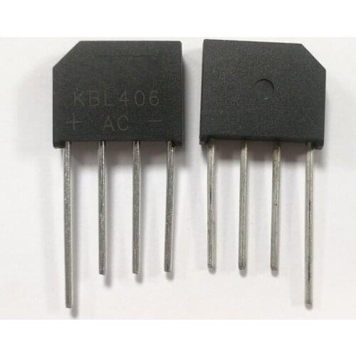 5PCS/Lot KBL406 KBL-406 4A 600V Single Phases Diode Bridge Rectifier ZIP-4