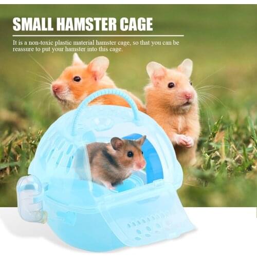Portable Hamster Cage Transparent Plastic Mouse House Fully-equipped Small Animals Accessories Pet Products