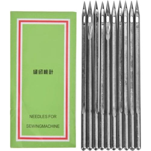 10 Pcs Household Sewing Tools Silver Stainless Steel Shoe Repairing Machine Needle Pack Shoe Repair Tool Accessory Leather