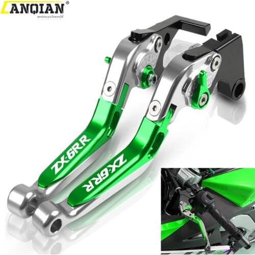For Kawasaki NINJA ZX-6RR ZX6RR 2000 2001 2002 2003 2004 Motorcycle CNC Adjustable Extendable Foldable Brake Clutch Levers ZX6RR