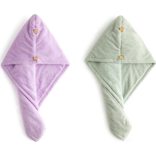 Microfibre After Shower Hair Drying Wrap Womens Girls Ladys Towel Quick Dry Hair Hat Cap Turban Head Wrap BathingTowel