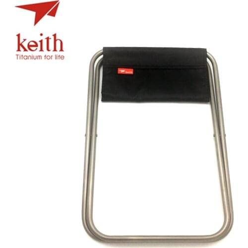 Keith Pure Titanium Folding Chair Super Light Portable Outdoor For Hiking Camping Fishing Only 247g