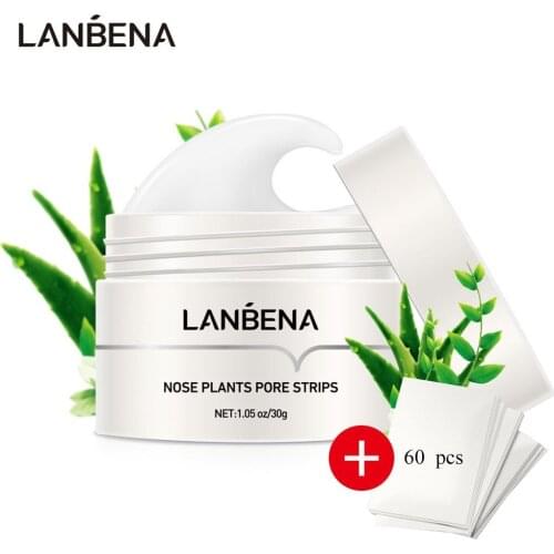 Nose Blackhead Remover Cream Nose Face Mask Pore Strip tearing Acne Treatment Deep Cleansing Beauty Skin Care with 60Pcs Paper