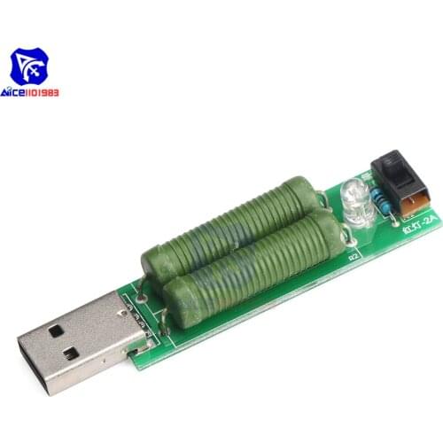 Diymore Battery Load Tester Detector Electronic Load USB Charging Current Monitor 5 Ohm Discharge Aging Resistance Board Module