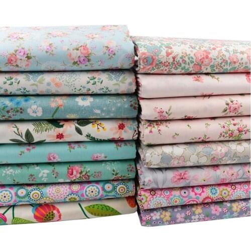 Fabric Meters Floral Collection 100% Cotton Fabric for Clothes Baby Dress Sewing Bed Sheet Pillow Cover DIY Sewing Fabrics
