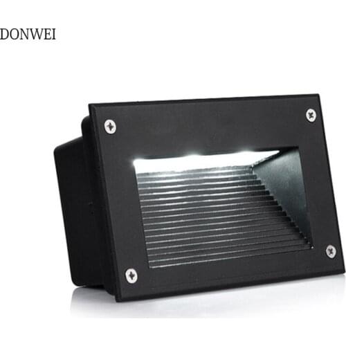3W Recessed Wall Corner Light LED Footlight Waterproof IP68 Aluminum Led Stair Step light For Landscape Pathway Step Garden