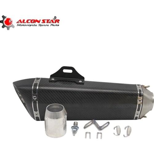 Alconstar Motorcycle AK Exhaust Muffler Exhaust Escape Pipe Echappement Motor For Z900 Z750 ZX6R ZX10R CBR1000 KTM