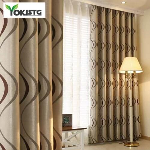 YokiSTG Modern Wavy Striped Blackout Curtains For Living Room Bedroom Kitchen Thick Luxury Curtains Drapes Home Decoration
