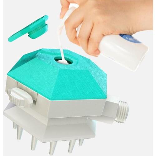 Yellow TPR Dogs Small And Portable Design Universal Hexagonal Shape Shower Bath Sprinkler Comb Grooming Tool Brush Pet Supplies