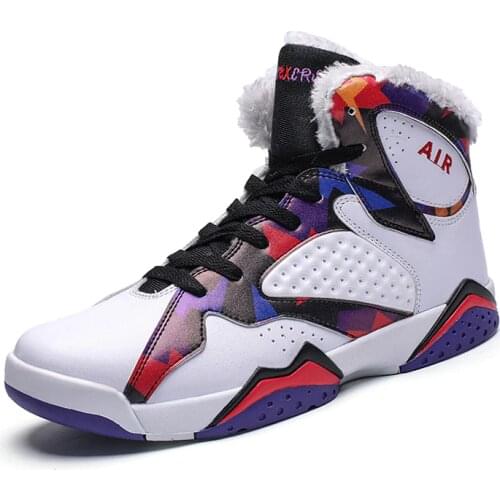 Unisex Winter Warm Fur Plush Snow Boots High Top Men sneakers Mix Color Motorcycle Ankle Boots Erkek Ayakkabi Work Safety Shoes