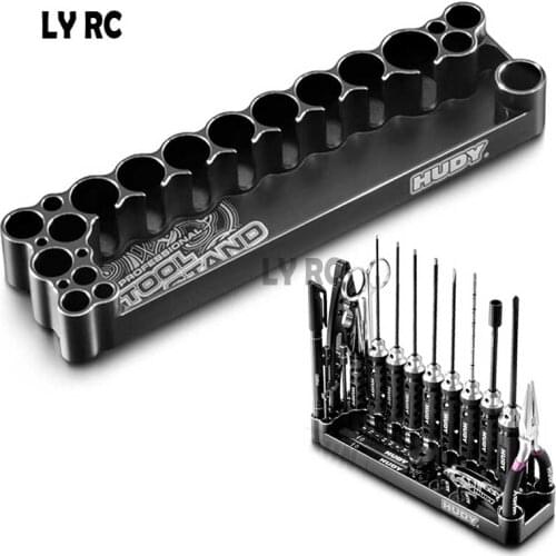1Pcs HUDY Professional RC Tool Multifunction Tool socket bracket Screwdriver holder Storage tray 6061 CNC Display stand losi red