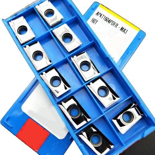 10pcs APKT1604PDFR-MA H01 APKT1604PDFR-MA3 H01 Aluminum cutter Insert Cutting Tool wood turning tool CNC Tools