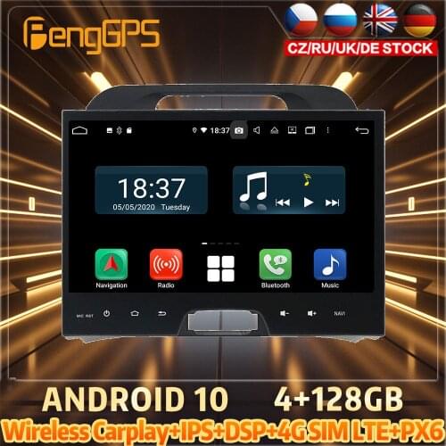 128G Android10 PX6 DSP For KIA SPORTAGE 2010 2012 Car DVD GPS Navigation Auto Radio Stereo Video Multifunction CarPlay HeadUnit