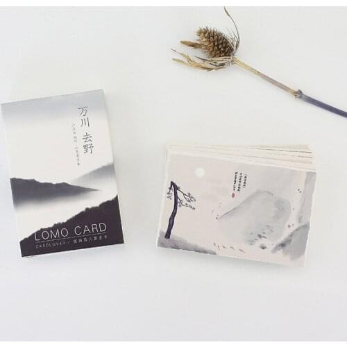 28 sheets/Set Mountains and Rivers Mini Lomo Postcard /Greeting Card/Birthday Letter Envelope Gift Card Message Card