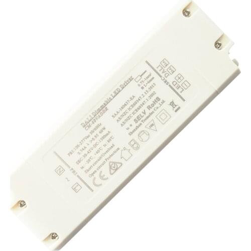 48-60W DALI Dimming led driver transformer EMC LVD SELV isolation design 1.0A 48-60Vdc constant current dimming range 1-100