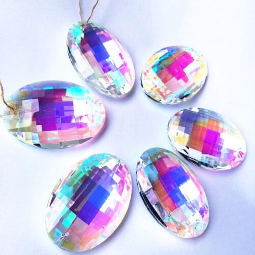 6pcs 63mm Rainbow Crystal Chandelier hanging Suncatcher For Home Decoration K9 Crystal High Quality Pendant For Fashion Ornament