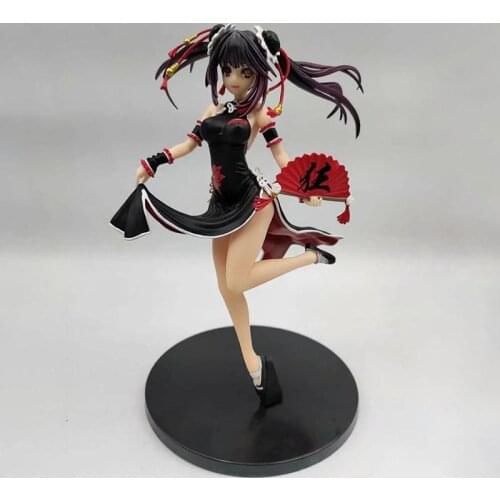 Anime DATE A LIVE Tokisaki Kurumi cheongsam PVC Action Figure Anime Figure Collection Model Toys Doll Gifts