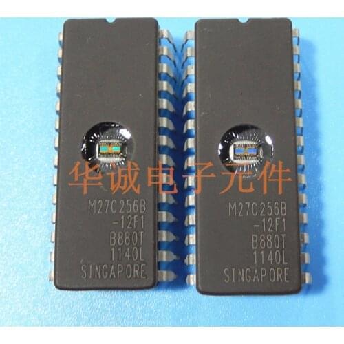 Free shipping 20pcs/lot M27C256B-12F1 M27C256B 27C256 EPROM UV 256KBIT 120NS DIP-28 IC