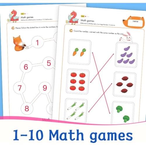 Kids Learn 1-10 Number Math Fun Game Homework Paper Learning Mathematics Educational Toys for Children In English