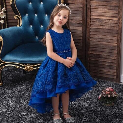 Baby Flower Children Clothes Summer Kids Dresses For Girls Applique Party Bridesmaid Baby Embroidery Princess Dress 4-9-14 Years