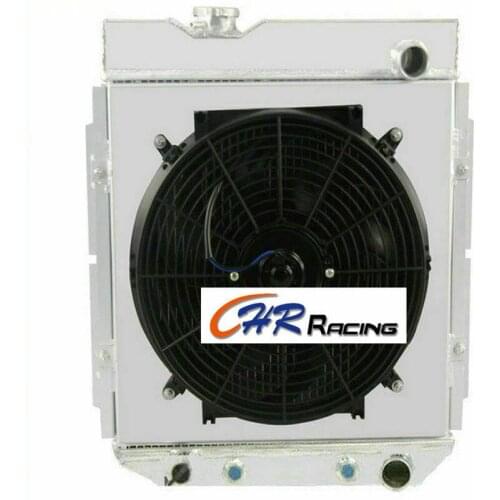 FOR 3ROW Aluminum Radiator&Shroud&FAN Ford MUSTANG V8 289 302 WINDSOR 1964 65 66