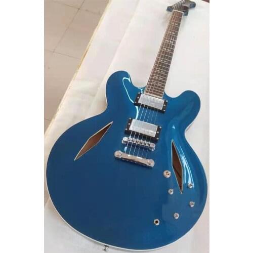 Guitarra Eléctrica Translusent... instrumento semihueco azul para Jazz Envío Gratis