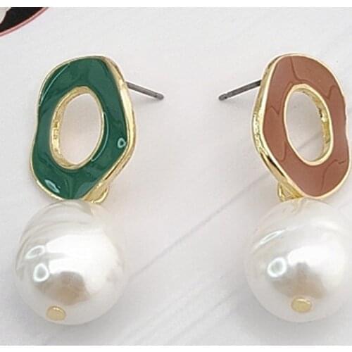 Pearl Hanging Drop Earrings for Women 2021 Fashion Trend Party Jewelry Gift AM3008