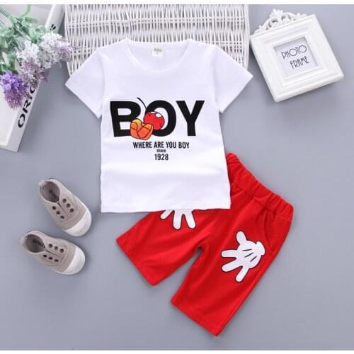 Summer T-Shirt+Short Pants 2020 Baby Boys Girls Cotton Clothing Sets Clothes Set Outfits Bebes Suits 1-4 Years 2PCS/Set CLOTHING