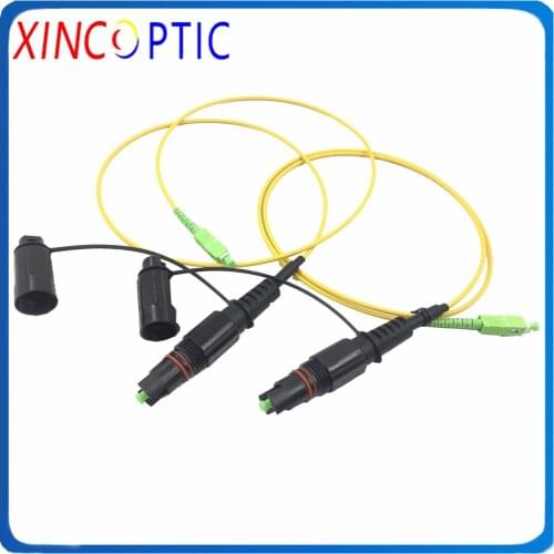 IP68 SOS Mini Corning Connector Outdoor Waterproof FTTH 3.0mm Yellow 1/2/3/5/7M Cable FTTA Fiber Optic Patch Cord With SC APC
