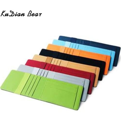 KUDIAN BEAR Men Money Clip Wallets Leather Fashion Male Credit Card Holder Bag Coin Purse Case Clutch Short Wallet BIH220 PM49