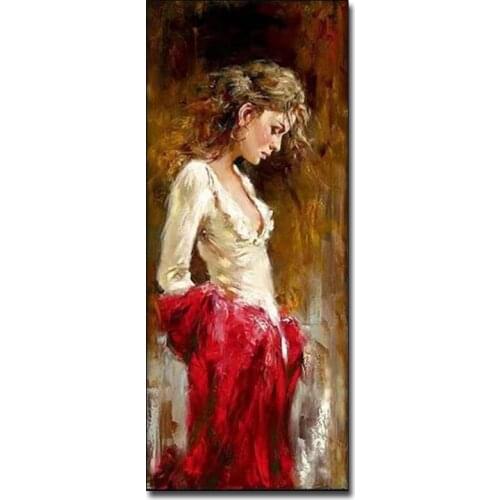 Wall Decor Sexy Girl Picture Art Modern New Design 100% Hand Painted Woman Oil Painting Bedroom Decoration Canvas Wall Art