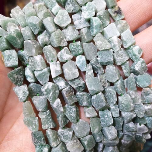 Natural Green Aventurine Rough Stone Beads Loose Irregular Gravel Gem Spacer Beads For Jewelry Making DIY Bracelet Handmade