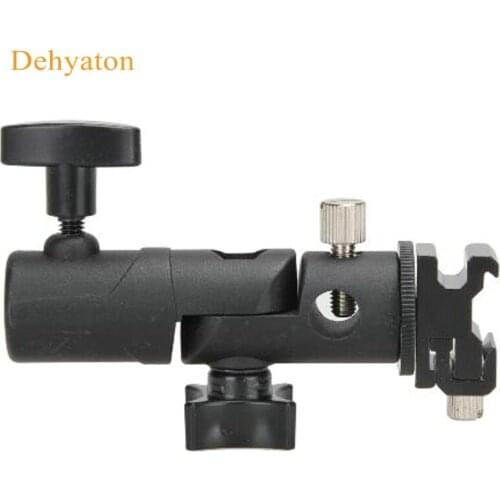 New Swivel Flash hot shoe umbrella holder Mount Adapter for studio light stand bracket type E with 1/4" to 3/8" Screw Mount