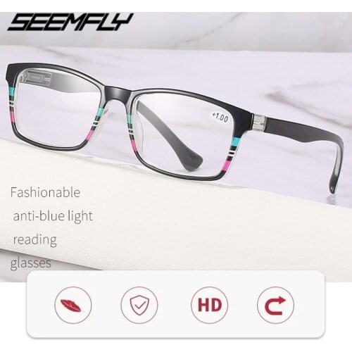 Seemfly Reading Glasses Women Men Ultralight Clear Lens Presbyopic Eyeglasses High Quality Goggle Spectacle With +1.0 To +4.0