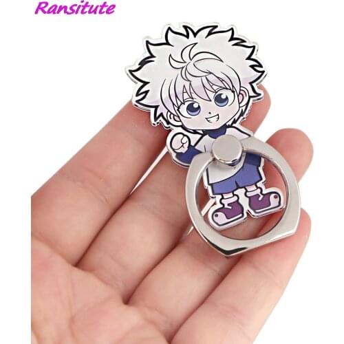 R1670 Anime Boy Full-time Hunter Cool Ring Metal Mobile Phone Accessories Rotating Ring Bracket Lazy Desktop Anti-fall Bracket