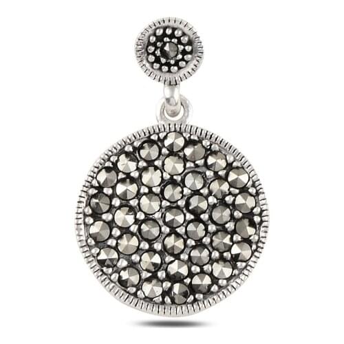 Silver 925 Sterling Marcasite Pendant