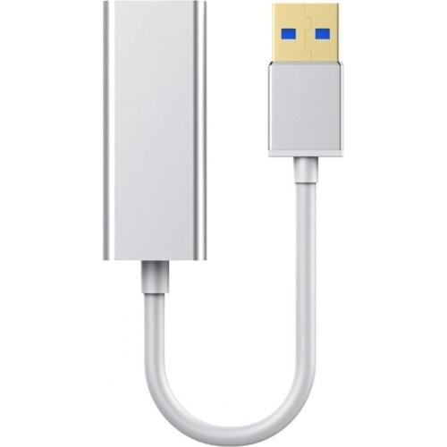 RTL8153 USB 3.0 to RJ45 Network Adapter Practical Aluminium Alloy Gigabit Drive-free Ethernet Card for PC