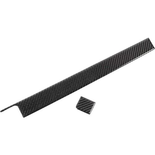 Car Interior Decoration Passager Side Storage Box Cover Carbon Fiber Strip Trim Fit for Prius 2012‑2015 LHD