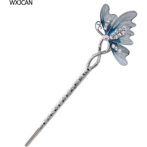 WXJCAN 6 Styles butterfly hairsticks hair ornaments head jewelry hair accessories jewelry tiara hairwear Gifts H1132