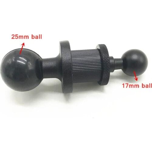 1 Inch Double Ball 25mm ball to 17mm ball joint adapter compatbile with Garmin