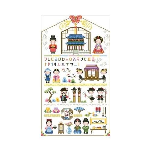 118060 Small Palace (14CT) Needlework,For Embroidery,DIY 14CT Unprinted Arts Cross stitch kits Set Cross-Stitching Home Decor