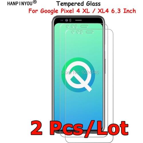 2 Pcs/Lot For Google Pixel 4 XL / XL4 6.3" Tempered Glass Screen Protector Ultra Thin Explosion-proof Protective Film Guard