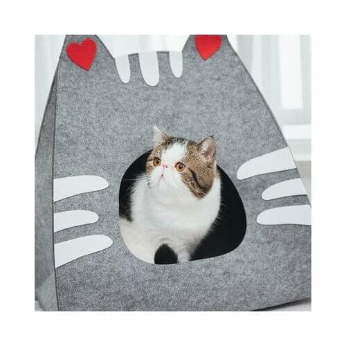 2019 New Arrive portable Winter Warm Dog Beds For Small Dog Soft Cotton Pet Cat House Easy to Clean Lovely Cat Bed