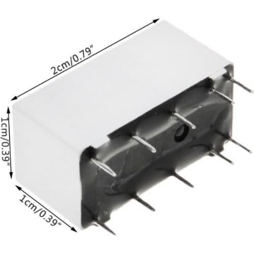 5V Coil Bistable Latching Relay DPDT 2A 30VDC 1A 125VAC HFD2/005-S-L2-D Realy